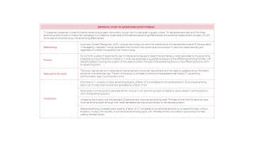 EMPIRICAL STUDY OF ADVERTISING EFFECTIVENESS