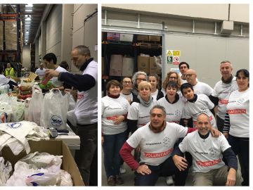 Voluntarios Atresmedia clasifican 20.000 kilos de alimentos de la Gran Recogida de Madrid