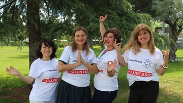 Nuestras voluntarias: Cristina, Asun, Alba y Sandra 
