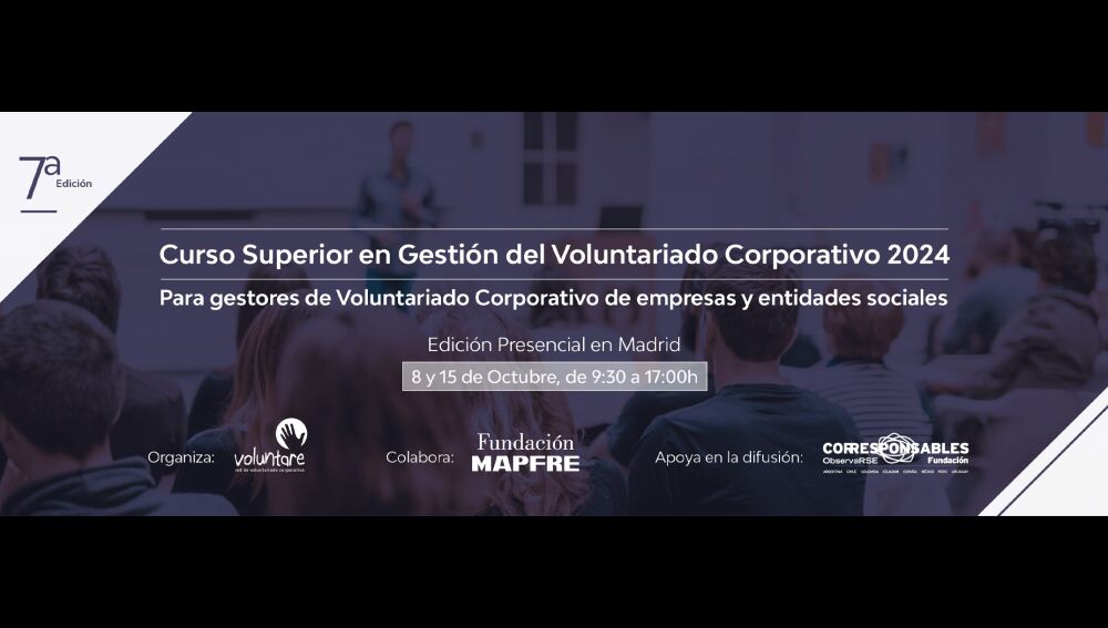 Voluntare presenta la 7ª edición de su curso de gestión del voluntariado corporativo